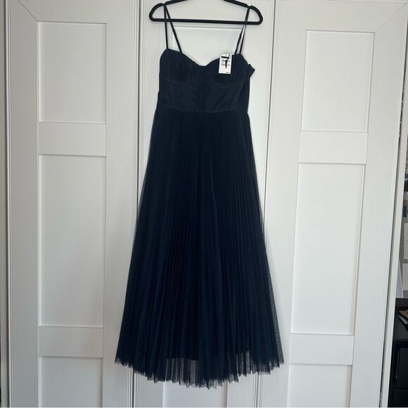 Hutch Amara 12 NEW Navy Tulle MIDI corset Dress (V1) Reg. $348 - Picture 4 of 13